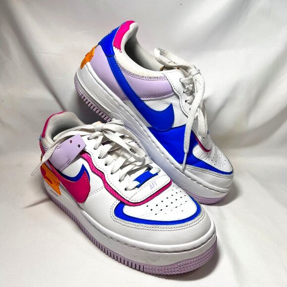 Nike Air Force1 Shadow Sz.6 Women's Alchemy Pink/Blue Sneakers- Limited Rare - Picture 5 of 16